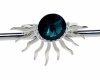 2773 Elegancka broszka srebrna cyrkonia przypinka pozłacana białym złotem Xuping Austrian Crystal